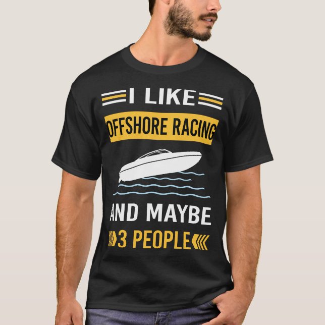 Kanske 3 personer offshore racing t shirt (Framsida)