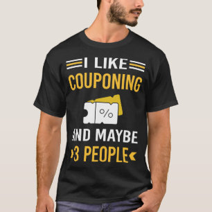 Kanske 3 personer som kopplar kupongare t shirt