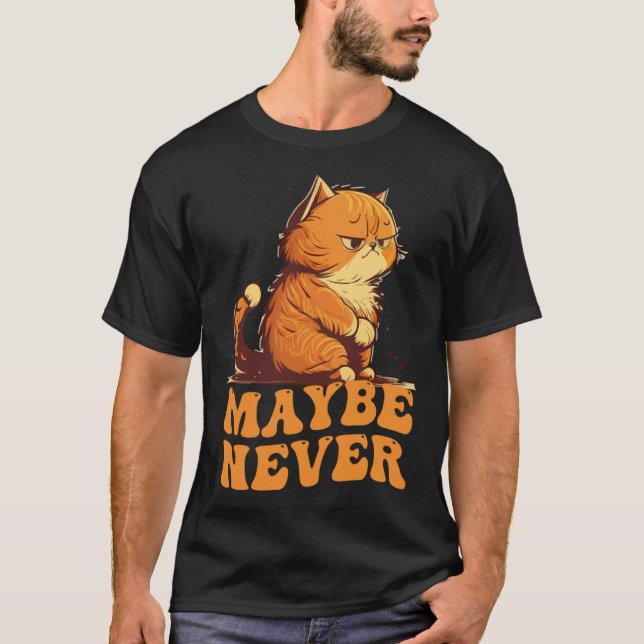Kanske aldrig Cat Red Kitten T Shirt (Framsida)