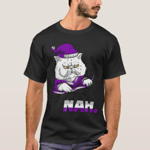 Kanske aldrig Nä Asexualitet Ace LGBQA Arg Cat Ase T Shirt