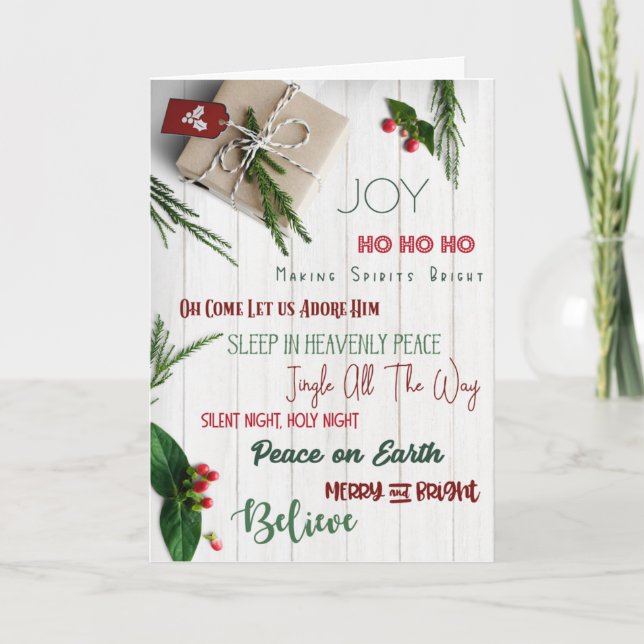 KANSKE "ALL" DIN CHRISTMAS ÖNSKEMÅL KOM SANT KORT (Framsida)