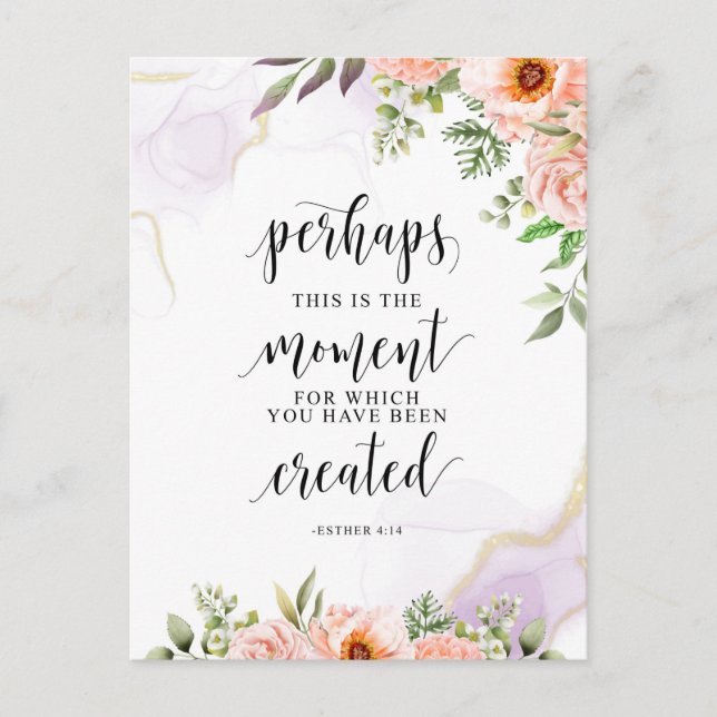 Kanske är detta ögonblicket, Ester 4:14 Vykort (Framsida)