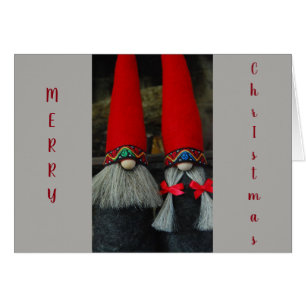 **KANSKE DAGARNA ÄR MERRY OCH SÅ BRIGHT** GNOME ST HÄLSNINGSKORT