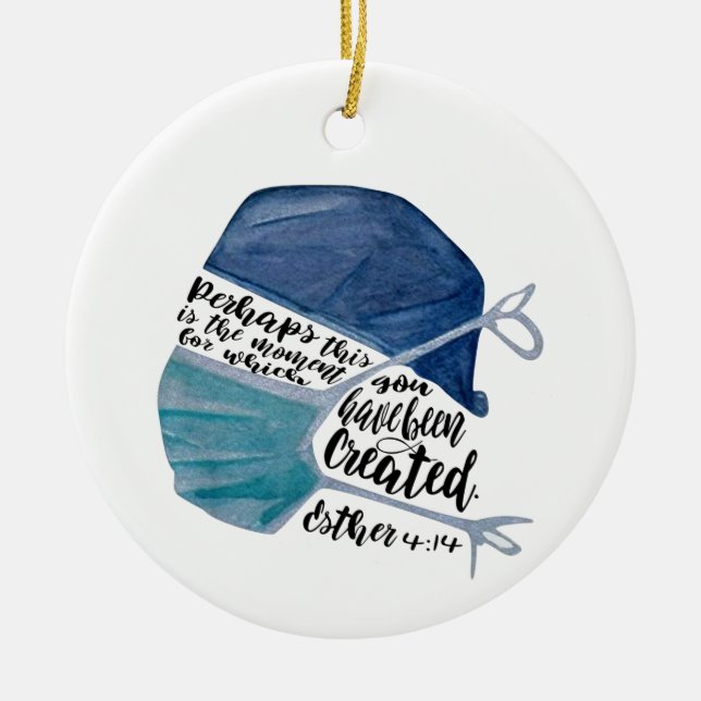 Kanske detta är ögonblicket julgransprydnad keramik (Framsidan)