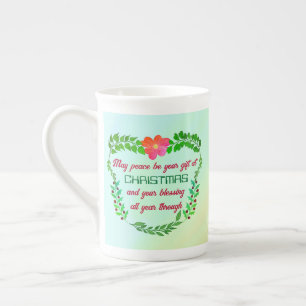 KANSKE FREDEN ÄR DIN GIFT PÅ CHRISTMAS BENPORSLIN MUGG