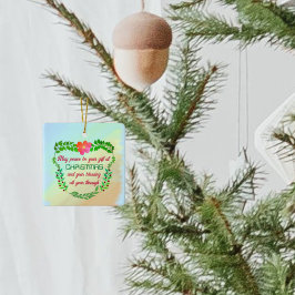 KANSKE FREDEN ÄR DIN GIFT PÅ CHRISTMAS JULGRANSPRYDNAD KERAMIK