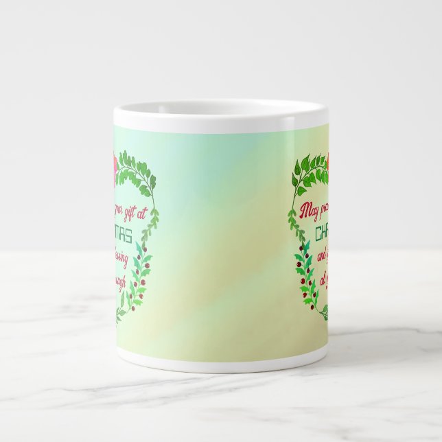 KANSKE FREDEN ÄR DIN GIFT PÅ CHRISTMAS JUMBO MUGG (Framsidan)