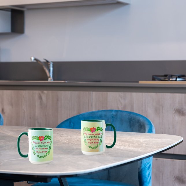 KANSKE FREDEN ÄR DIN GIFT PÅ CHRISTMAS MUGG (Skapare uppladdad)