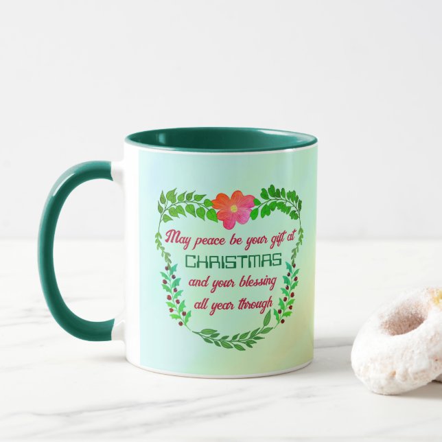 KANSKE FREDEN ÄR DIN GIFT PÅ CHRISTMAS MUGG (Med munk)