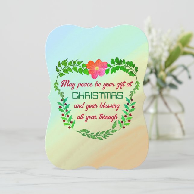 KANSKE FREDEN BLIR DIN GIFT PÅ Julkortet CHRISTMAS (Stående Fram)