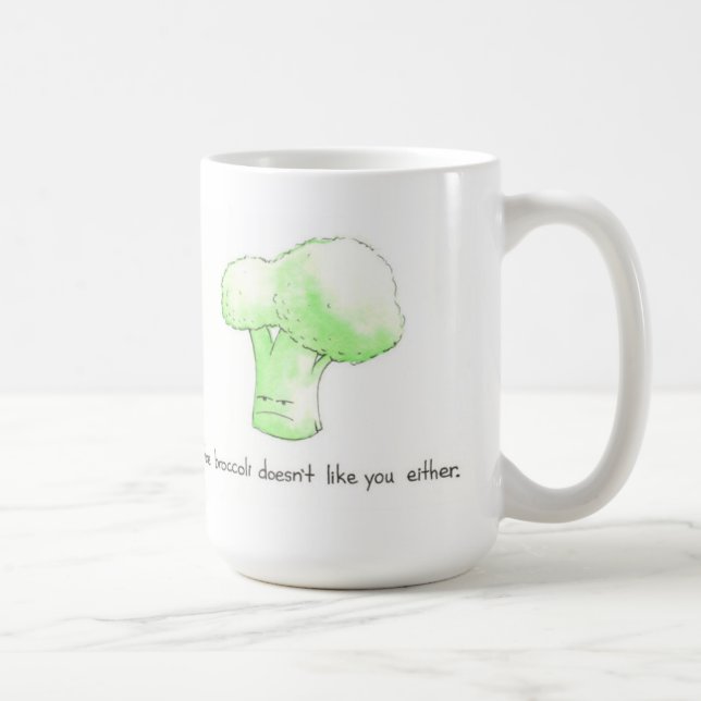 Kanske gillar Brocolli inte dig antingen mugg (Höger)
