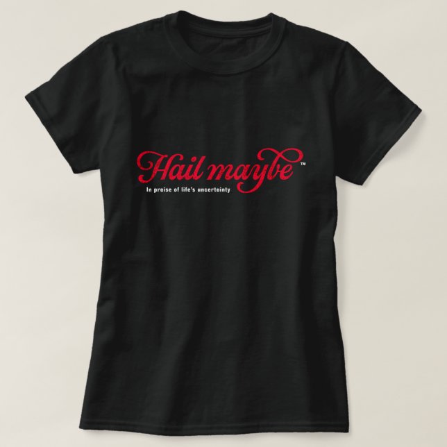 Kanske - kvinnans svarta t-shirt (Design framsida)