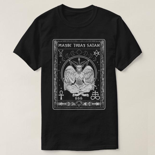 Kanske Satan I Satanic Tarot Verses idag T Shirt (Design framsida)