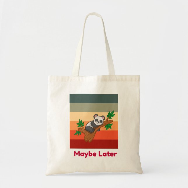 Kanske senare Cute Panda Tygkasse (Framsidan)
