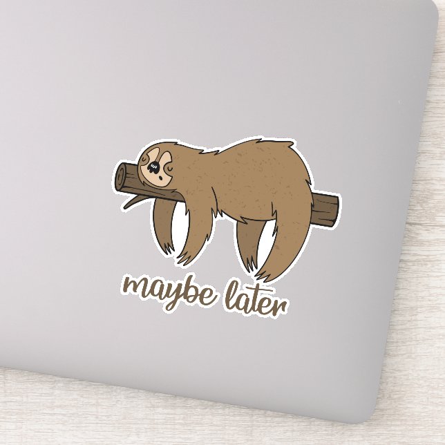 Kanske senare Lazy Sloth Stickers Klistermärken (Detalj)