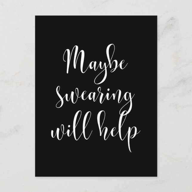 Kanske svettning kan hjälpa till vykort (Framsida)