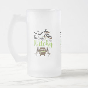 Känsla av häxchy Magic Halloween Frostat Ölglas