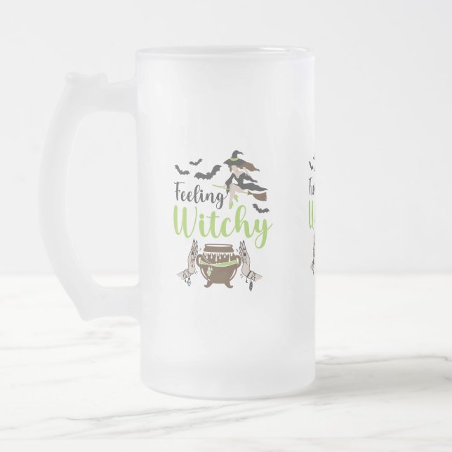 Känsla av häxchy Magic Halloween Frostat Ölglas (Vänster)
