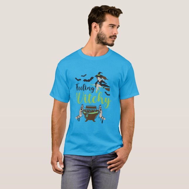 Känsla av häxchy Magic Halloween T Shirt (Hel framsida)