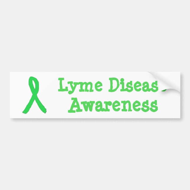 Känsla av Lyme Disease Ribbon Bumper Sticker Bildekal (Framsidan)