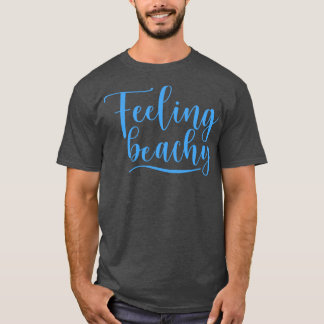 Känsla Beachy Roligt Sommarblad Älskare design T Shirt