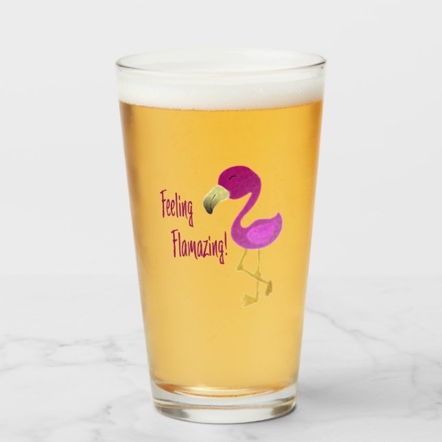 Känsla Flamazing Flamingo Glaskopp (Framsida fylld)