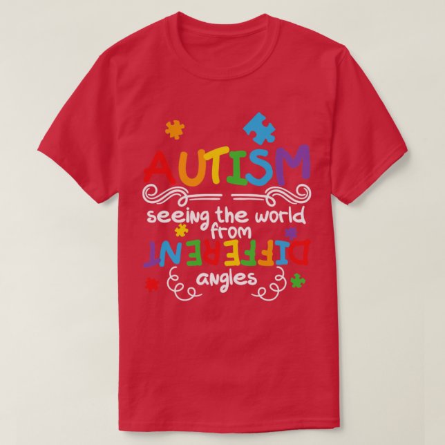 Känsla för autism Att se världen från en annan T Shirt (Design framsida)