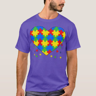 Känsla för autism Heart Puzze Delarare för autism T Shirt