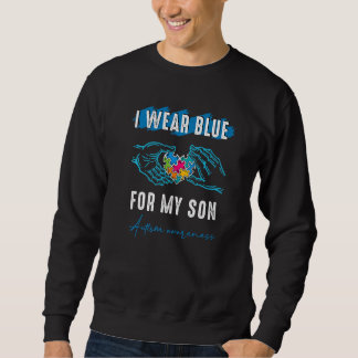 Känsla för autism hos min son Autism Awareness Mam Lång Ärmad Tröja