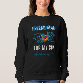 Känsla för autism hos min son Autism Awareness Mam T Shirt