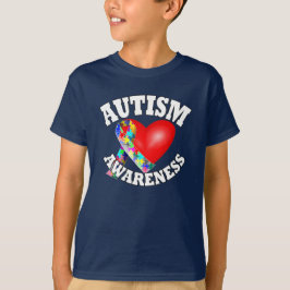 Känsla för autism Ribbon-hjärta T Shirt