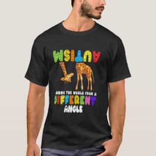 Känsla för autism Se Giraffe World View Lon T Shirt
