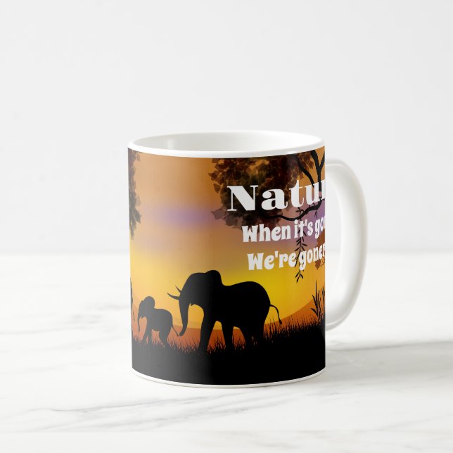 Känsla för natur och elefanter kaffemugg (Framsida höger)