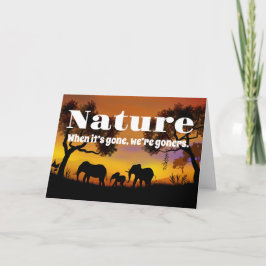 Känsla för natur och elefanter kort