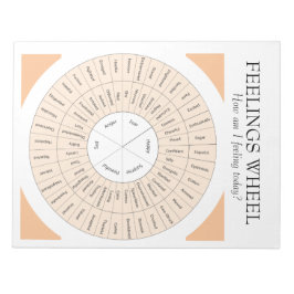 Känsla för Wheel DBT Verktyg-känslor Anteckningsblock