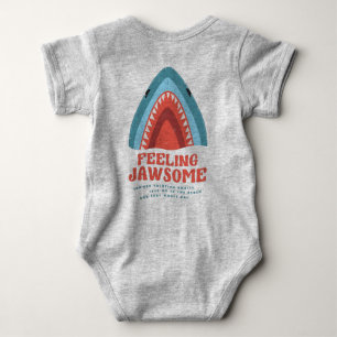 Känsla Jawsome Shark Funny Summer Puns Baby Bodys T Shirt