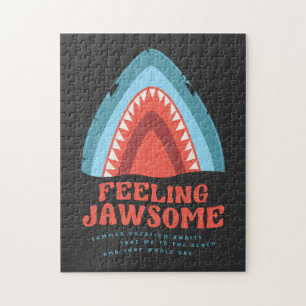 Känsla Jawsome Shark Funny Summer Puns Jigszawa Pu Pussel