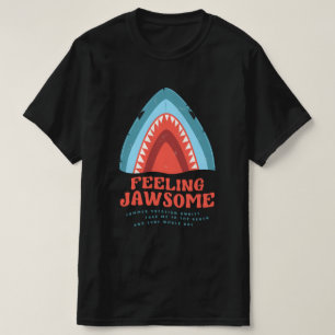Känsla Jawsome Shark Funny Summer Puns T-Shirt