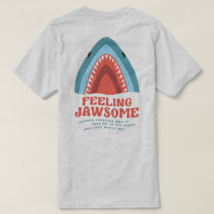 Känsla Jawsome Shark Funny Summer Puns T-Shirt