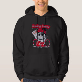 Känsla Lucky - Coola Cat Casino Vibes Hoodie