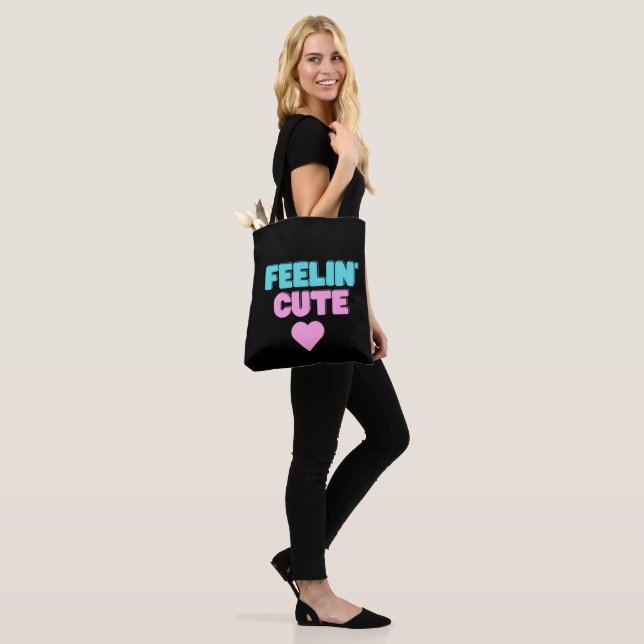 Känsla Söt Totebag Tygkasse (På modell)
