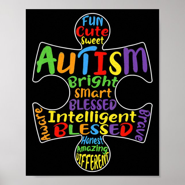 Känsla till autism Hjärtvälsignad Manar Kvinnor Ki Poster (Framsidan)