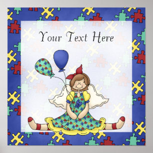 Känsla till autism ~ Little Angel Girl D1 Skriv ut Poster