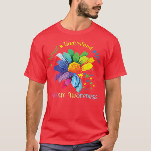 Känsla till autism Solrosacceptans i Kärlek T Shirt
