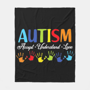 Känsla till Kärlek Autism Mo Fleecefilt