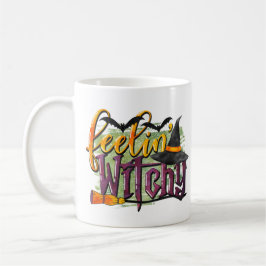 Känsla Witchy Halloween Kaffemugg