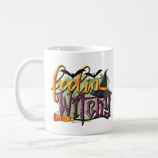 Känsla Witchy Halloween Kaffemugg (Vänster)