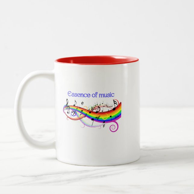 Känslan av Musik-kaffe mugg. Två-Tonad Mugg (Vänster)