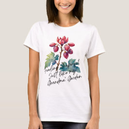 Känslan av Tacksamhet Farmors Trädgård Blommig Kon T Shirt
