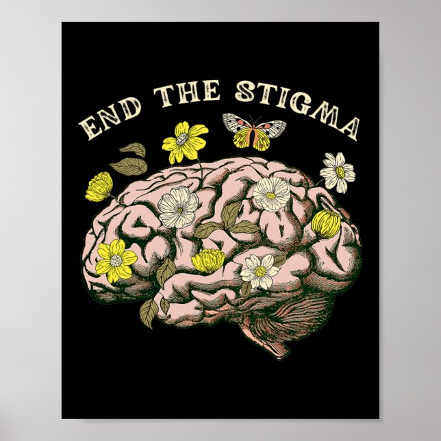 Känslan av tigma om psykiska hälsoproblem poster (Framsidan)